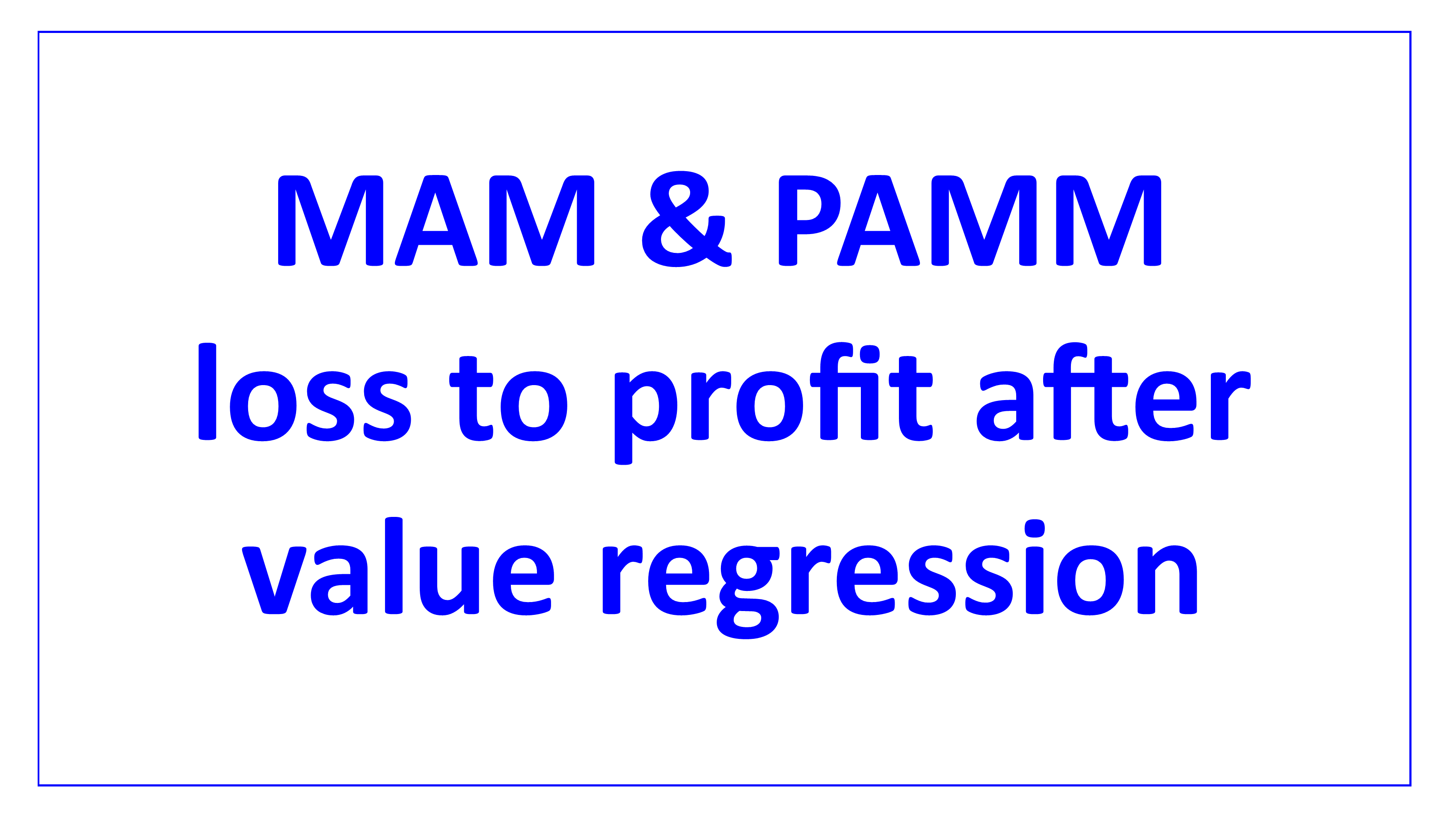 loss to profit after value regression en